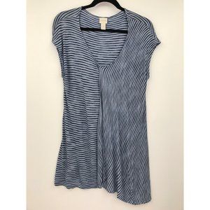 Chico's Asymmetric Striped Faux Wrap Top Blue Size 2 (12)